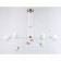 Suspended Ambrella Light, Modern, TR2521, 6XG9, white color, brass