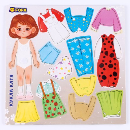 A training board with clothing on Velcro "Dressing. Kate"-4