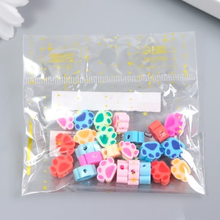 Beads for the creativity of PVC "Paws" set 25 pcs 0.5x0.8x1 cm-2