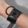 Bracelet "shackles", black color in ferrous metal, 31 cm
