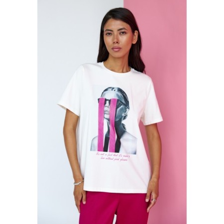 Women's T -shirt Eliseeva Olesya, size l, white color