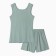Home female set (T -shirt/shorts), mint color, size 50