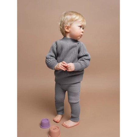 Sweater Children's Knitted Amarobaby Warm, height 92 cm, color gray color-7