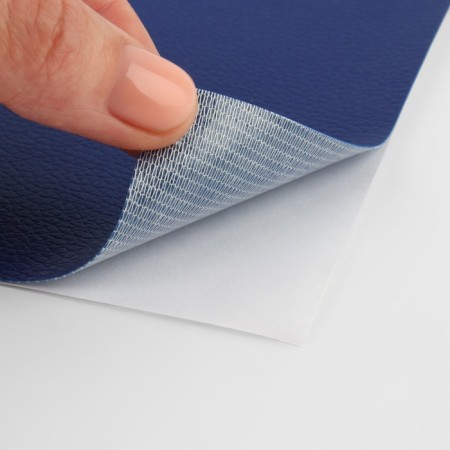 Artificial leather, with an adhesive base, 20 × 30 cm, 0.5 mm, 3 pcs, dark blue color-3