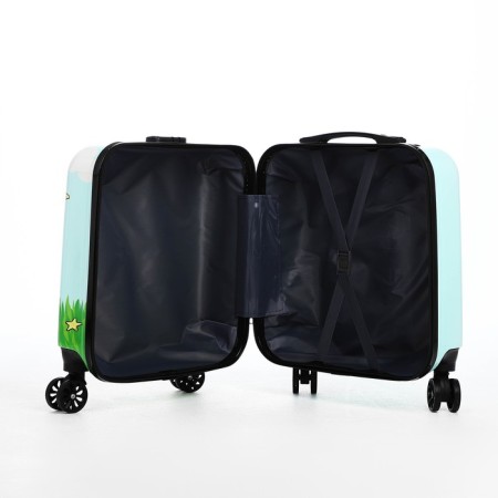 Small 18 suitcase, lightning department, 4 wheels, turquoise color-7