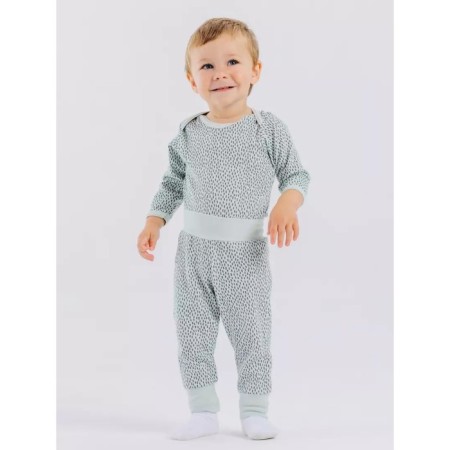 A set of children's pants MOWBABY BIRDS, height 68 cm, blue color, 3 pcs-14