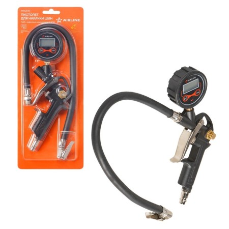 Pistol for pumping tires PSh4, 12 atm with digital pressure gauge Atbu035