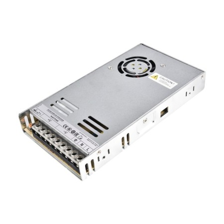 Power supply LED Strip 220208, 400W, 3x11.5x21.5 cm, silver color