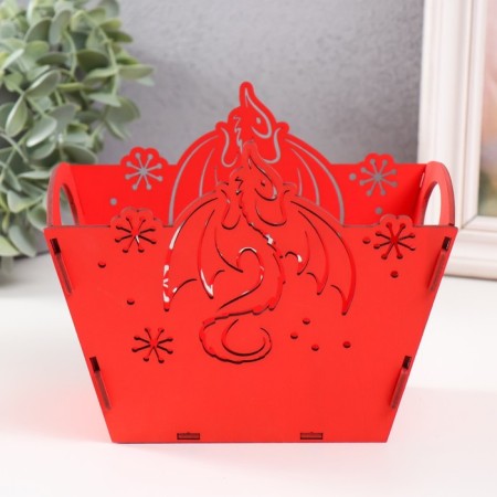 Basket-jacket "Dragon" Red 18x12x14.5 cm (set of 5 parts)-1