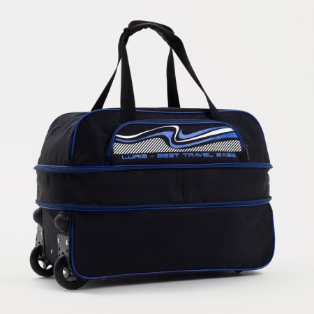 Road bag on wheels, a lightning department, with an increase, an outer pocket, black color-2