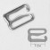 Metal straps: hooks, rings, regulators, 10 mm, silver color