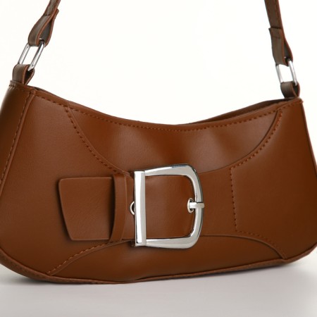 Bag Women's Baget with a zipper, chocolate color-3
