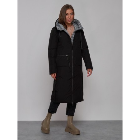 Coat insulated bilateral female, size 44, black color-2