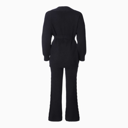 Women's costume (cardigan/trousers), black color, size 42-46 (One size)-9