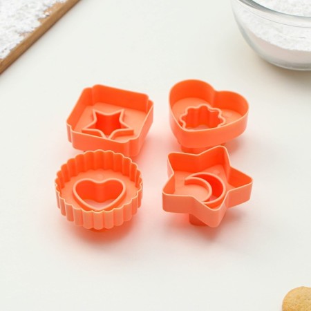A set of cookies, 4 pcs, 5 × 5 × 3 cm, beige color-4