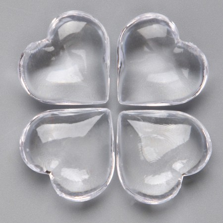 Plastic sores are decorative, set of 100 pcs., Size 1 pc. - 2 × 2 cm, the color is transparent-5