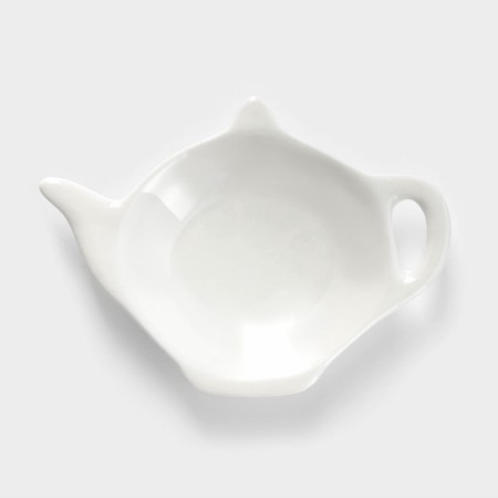 Porcelain stand for a tea bag "Classic", white color