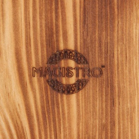 The board is cutting, for feeding on legs made of natural cedar MAGISTRO, 38 × 17 × 6.5 cm, burned-6
