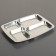 Stainless steel tray, 36.5 × 27 × 2 cm, 4 sections