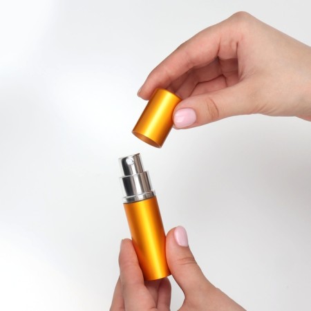 Perfume bottle, with a spray, 10 ml, golden color-14