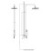 The shower system D&K DC1005505, for built -in mixers, tropical shower, brass, chrome