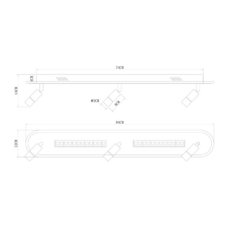Stitch Arte Lamp Pisces A2220PL-3WH, LED, 105 W, 84x4x14 cm, 5250 lm, white-4