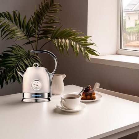 Electric kettle KitFort KT-694-1, Metal, 1.7 L, 2200 W, Auto Completion, White-5