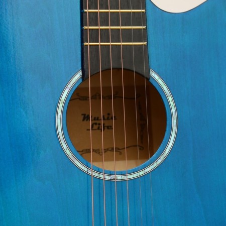 Acoustic guitar, blue, 97cm, with a neckline-3