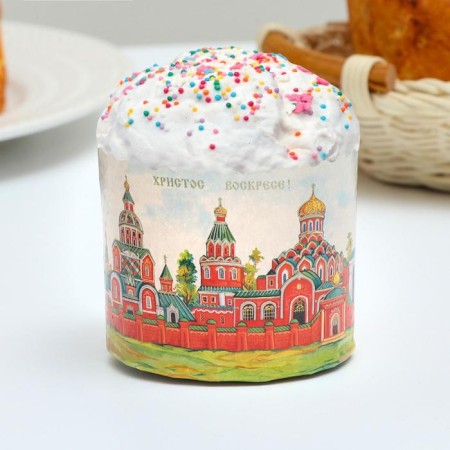 Paper form for cupcake, muffins and kulich "Kremlin" 70x60mm (packing 2000 pcs)-1
