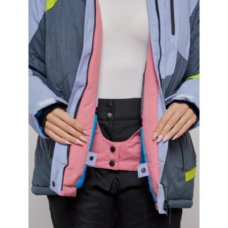 Ski jacket female winter, size 58, purple color-12