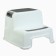 Baby stand with rubberized steps, 36x33x25cm, white/gray color