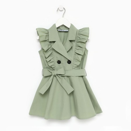 Baby Double-breasted KAFTAN, size 34 (122-128 cm), olive color-6