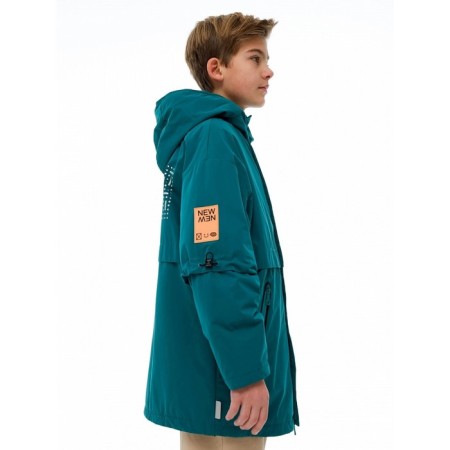 Windbreaker for boys, height 134 cm, emerald color-7
