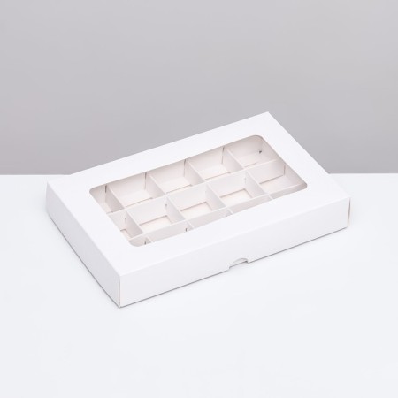 Folding box under 15 sweets, white, 13.7 x 22 x 3.5 cm-1