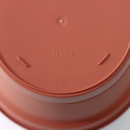 Pot for flowers with a pallet min, 1.2 l, d = 15 cm, h = 11.3 cm, terracotta color-5