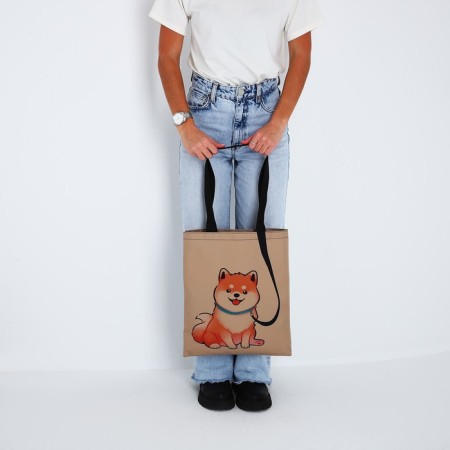 Bag Schoper "Siba-Inu", 35x0.5x40 cm, Department without lightning, without lining, beige-7