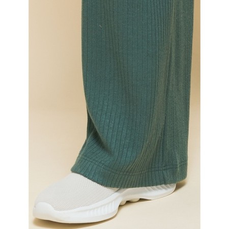 Female trousers, size XS, green color-8