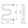 Water heated towel rail, m-shaped, 500x400 mm, d = 32 mm, external thread 1 "