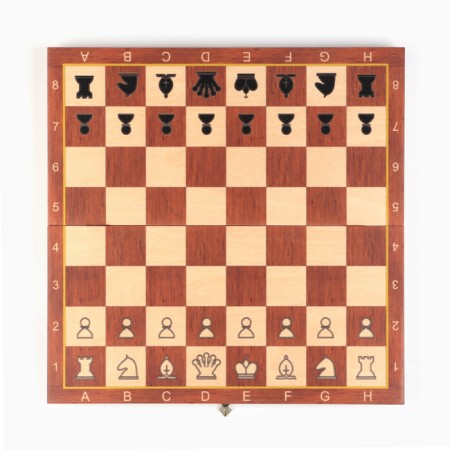 Chess "Debut", wooden board 37 x 37 cm, King H-9 cm, pawn H-4.4 cm-6