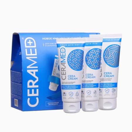 Gift set of Ceramed: Creams 1 pc, 100 ml, 2 pcs 75 ml