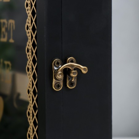 Klyuchnitsa tree 6 hooks "House, cute house" Black 20x5.5x26 cm-2