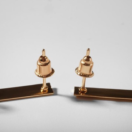 Earrings Assorted "Illusion", bright red color in gold-1
