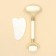 Set of massagers Guasha for the face "Inspecting", calcite, 14 x 20 cm,