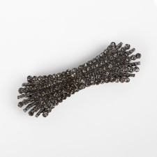 Декоративная застёжка, 4,3 × 1,3 см, цвет чёрный