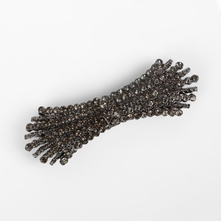 Decorative fastener, 4.3 × 1.3 cm, black color