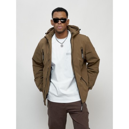 Male spring jacket, size 54, brown color-9