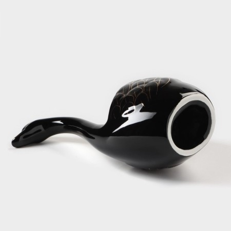 Swan stands for cutlery, 5 items: stand 9 × 6.5 × 16.5 cm, 2 spoons, 2 forks, black color black-6