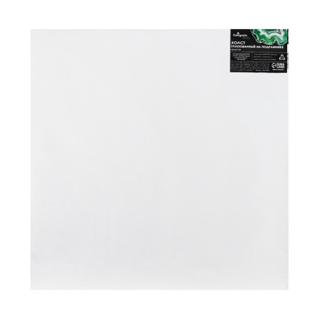 Canvas on a subframe of 1.6x60x60 cm, cotton 100%, acrylic soil, medium -grained, 380g/m²-5