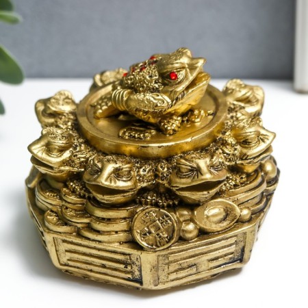 NECSK Polystone for bronze "Toads on the toads around" 7.5x9.2x9.2 cm-1