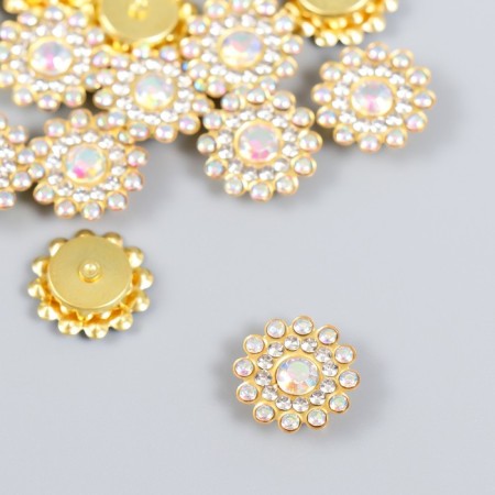 Decor for creativity Plastic "Flower-Solnz Purvator" set 20 pcs 1.4x1.4x0.4 cm-1